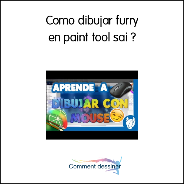 Como dibujar furry en paint tool sai